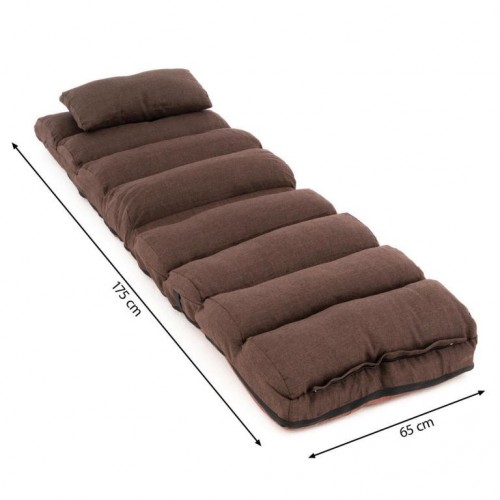 Nastaviteľné lehátko - hnedé