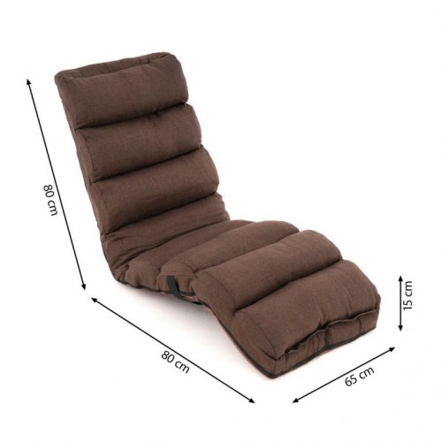 Nastaviteľné lehátko - hnedé