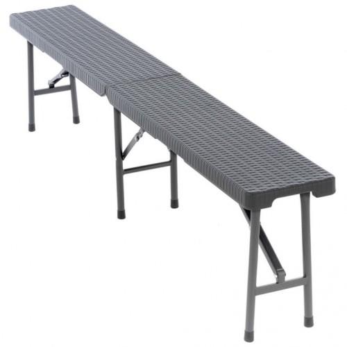 Sada 2 ks sklopných lavíc - antracit, 180 cm