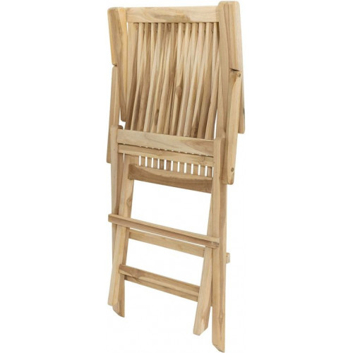 Záhradná stolička DIVERO skladacia – teakové drevo