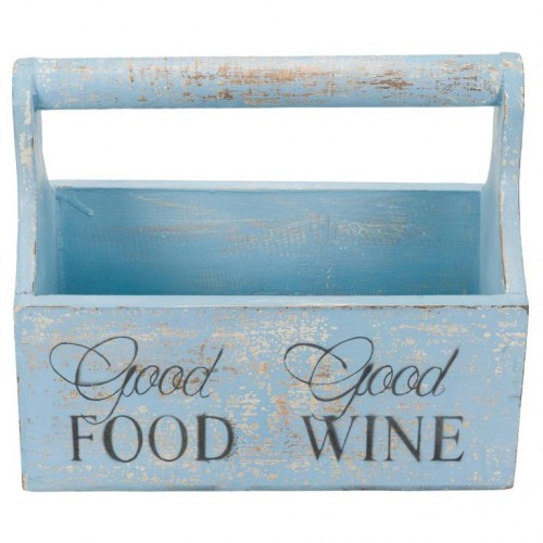 Dekoratívny kvetinový box - 30 x 17 x 25 cm, modrý