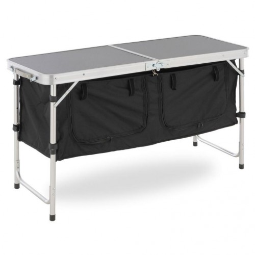 Multifunkčný skladací kempingový stôl - 2 úložné boxy