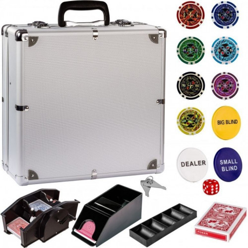 Pokrová sada, 600 žetónov + miešačka kariet