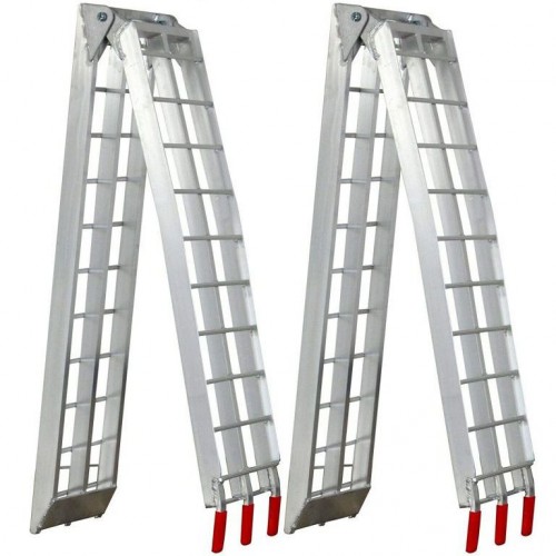 Sada nájazdových rámp, sklopné, 2 ks, hliník