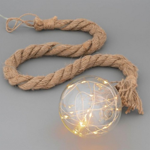 NEXOS Dekorácia- gule na lane, 20 LED, teplá biela, 3 ks
