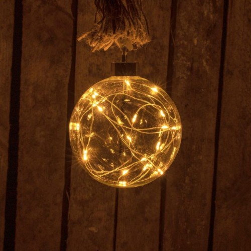NEXOS Svetelná LED guľa na lane, 20 LED, teplá biela