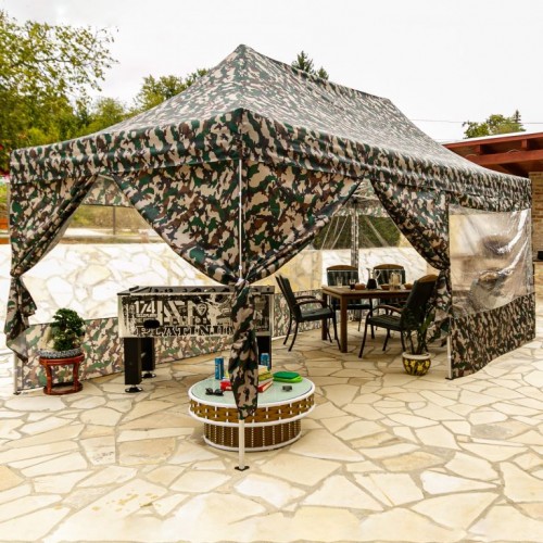 INSTENT PRO Záhradný stan, nožnicový, 3 x 6 m, woodland