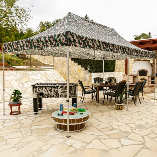 INSTENT PRO Záhradný stan, nožnicový, 3 x 6 m, woodland