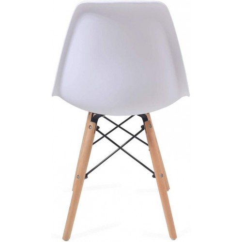 Sada stoličiek s plastovým sedadlom, 2 ks, biele