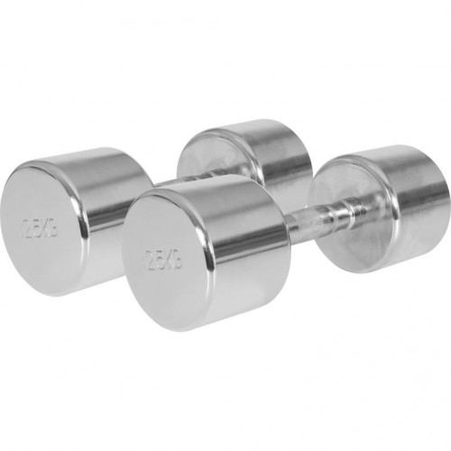 Gorilla Sports Pochrómované jednoručné činky, 2 x 12,5 kg