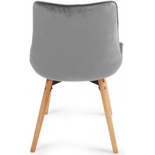 MIADOMODO Sada prešívaných jedál. stoličiek, sv. sivá, 2 ks