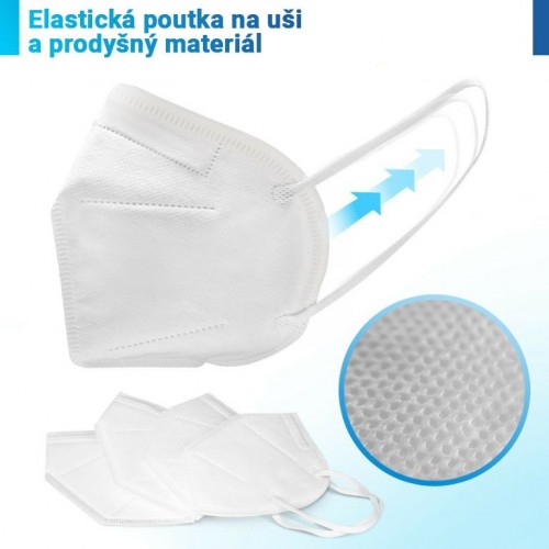Ochranná maska, respirátor FFP2, 10 kusov