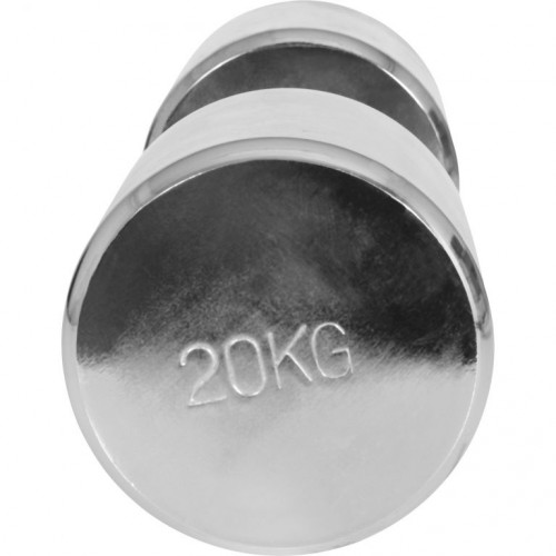 Gorilla Sports Pochrómovaná jednoručná činka, 20 kg Gorilla Sports Pochrómovaná jednoručná činka, 20 kg