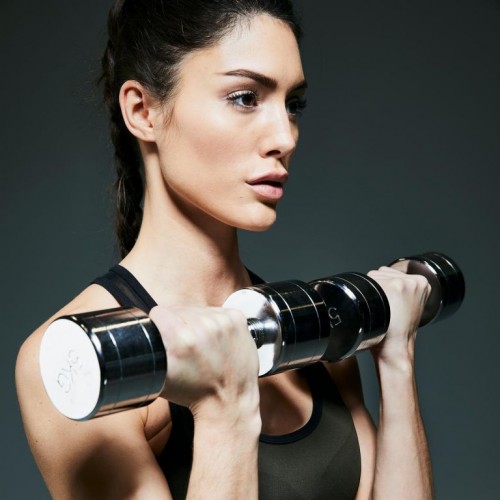 Gorilla Sports Pochrómované jednoručné činky, 2 x 8 kg