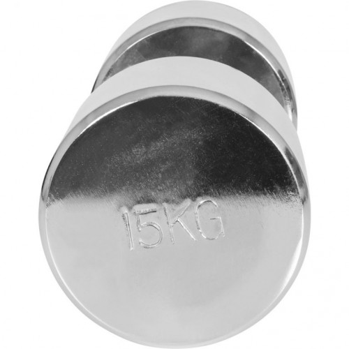 Gorilla Sports Pochrómované jednoručné činky, 2 x 15 kg