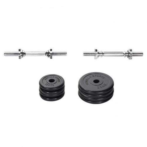 Gorilla Sports činkový set, pogumované kotúče, 20 kg