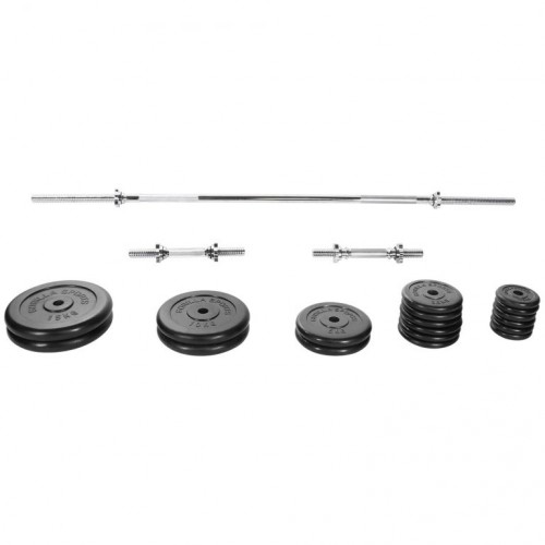Gorilla Sports Činkový set, pogumované kotúče, 100 kg