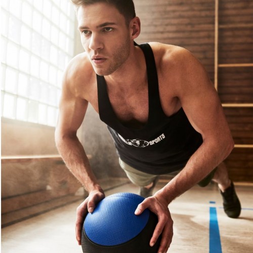 Gorilla Sports Medicinbal, modrý/čierny, 6 kg