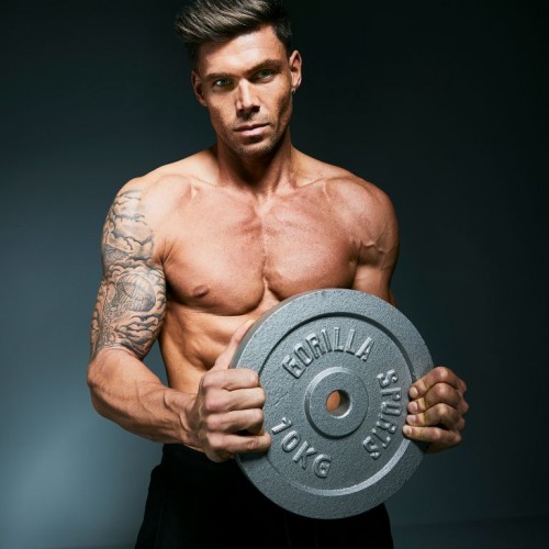 Gorilla Sports Liatinový záťažový kotúč, strieborný, 10 kg