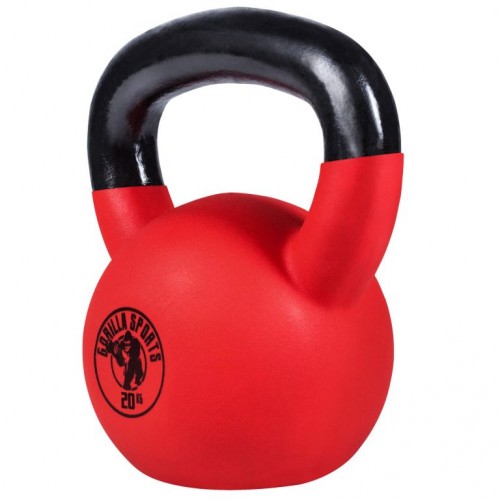 Gorilla Sports Kettlebell činka, pogumovaný povrch, 20 kg Gorilla Sports Kettlebell činka, pogumovaný povrch, 20 kg