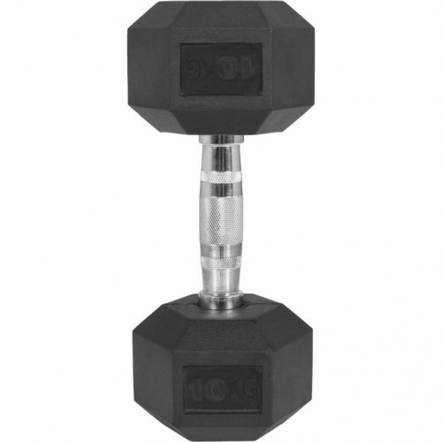 Gorilla Sports Šesťhranná pogumovaná činka, 10 kg