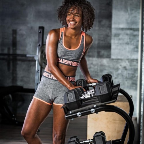 Gorilla Sports Šesťhranná pogumovaná činka, 12,5 kg