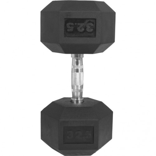 Gorilla Sports Šesťhranná pogumovaná činka, 32,5 kg