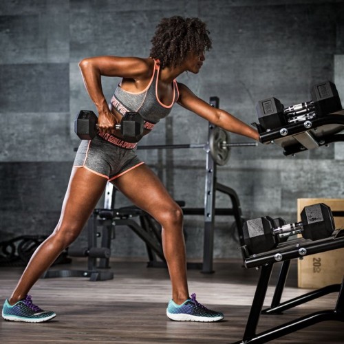 Gorilla Sports Šesťhranná pogumovaná činka, 32,5 kg