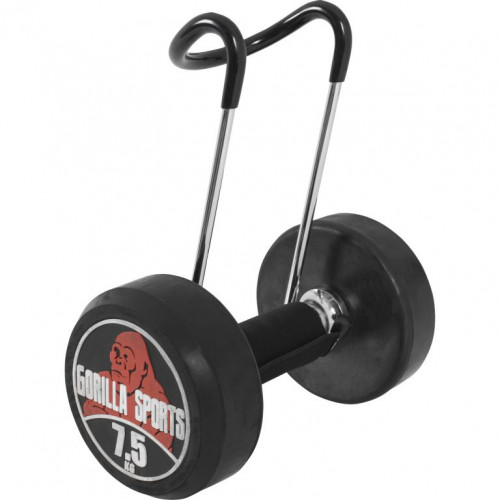 Gorilla Sports Posilňovacie háky 12 x 8 cm, chróm, 2 ks