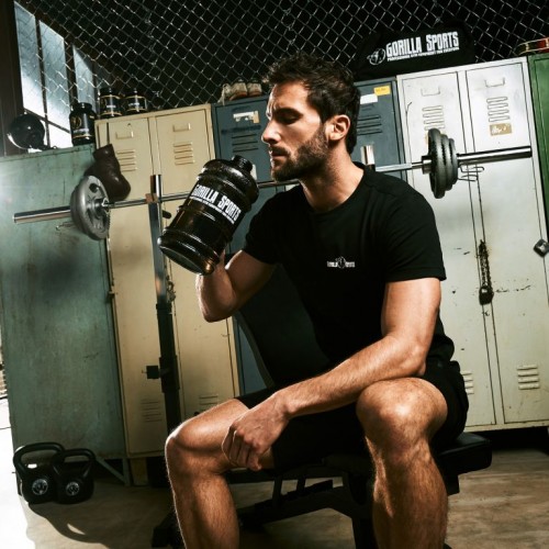 Gorilla Sports Liatinová záťažová doska, strieborná, 10 kg