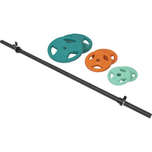 Gorilla Sports Set nakladacích tyčí + závažia, 20 kg