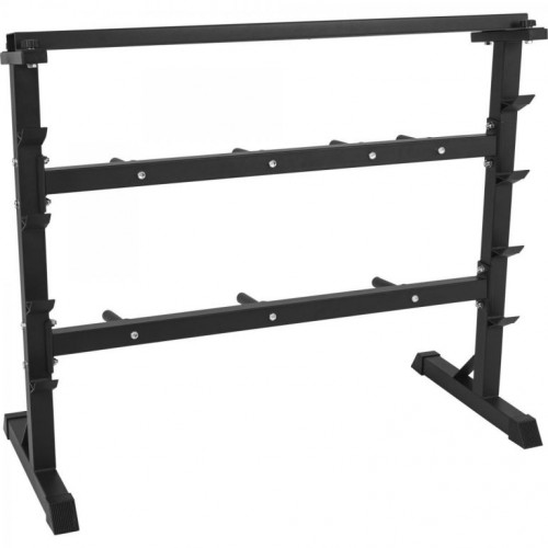 Gorilla Sports Stojan na závažie a činky 30/31 mm, čierny