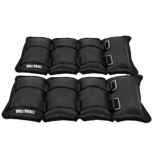 Gorilla Sports Záťažové manžety, čierne, 2 x 3 kg