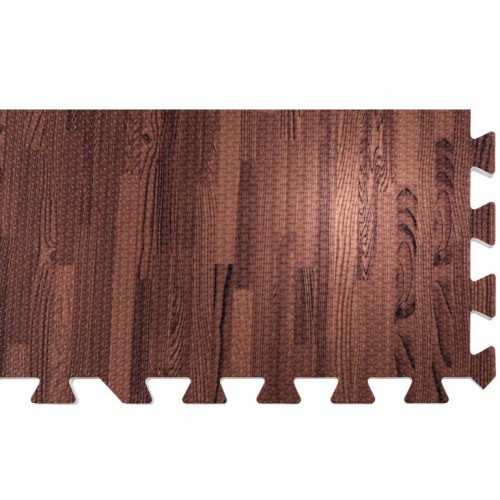 Gorilla Sports Sada ochranných podložiek, tmavé drevo, 8 ks