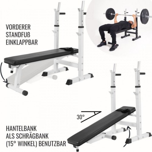 Gorilla Sports Posilňovacia lavica + nakladací set, 100 kg
