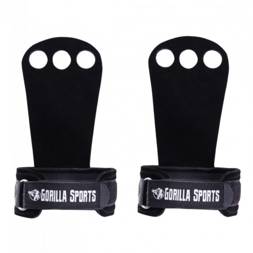 Gorilla Sports Mozoľníky Grips, 2 kusy, S, čierne Gorilla Sports Mozoľníky Grips, 2 kusy, S, čierne