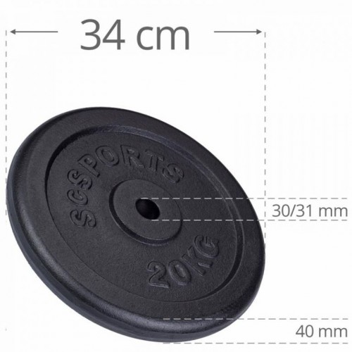 SCSports Liatinový kotúč, 20 kg