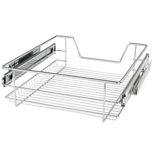 JAGO sada 2 teleskopických zásuviek, 46 x 44 x 14 cm, chróm