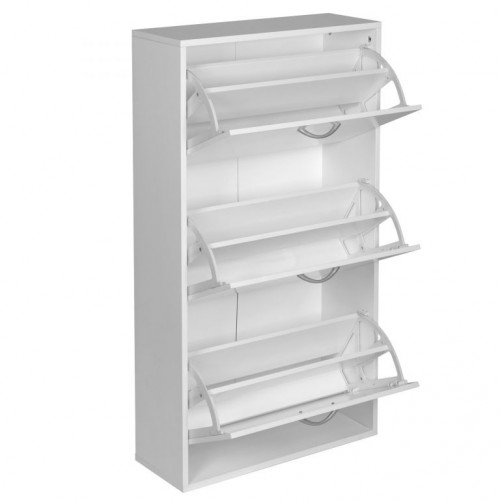 Miadomodo Výklopný botník biely - 59 x 105 x 22 cm Miadomodo Výklopný botník biely - 59 x 105 x 22 cm