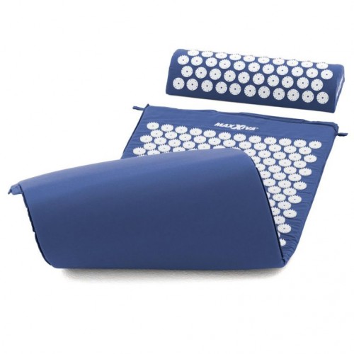 MAXXIVA Akupresúrna podložka s vankúšom, 130 x 50 cm, modrá