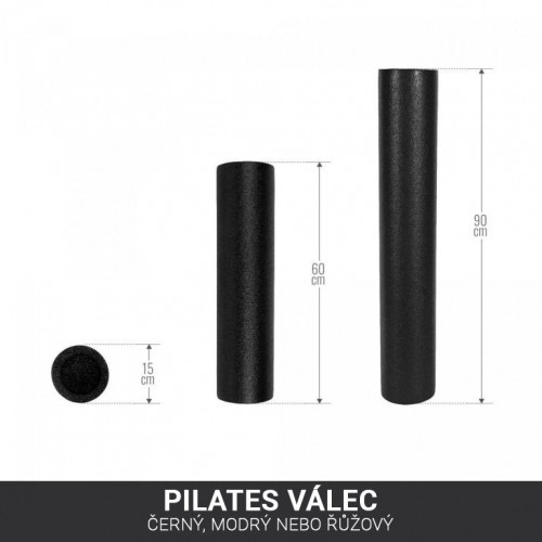 Gorilla Sports Pilates valec 90 x 15 cm, čierny