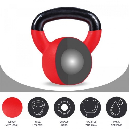 Gorilla Sports Kettlebell činka, pogumovaný povrch, 16 kg Gorilla Sports Kettlebell činka, pogumovaný povrch, 16 kg