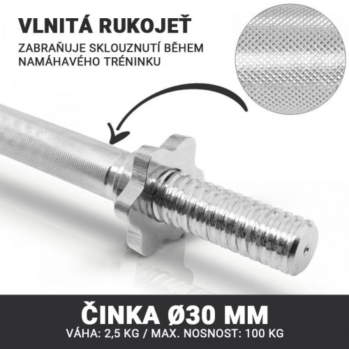 Gorilla Sports Jednoručný činkový nakladací set, 2 x 10 kg