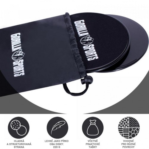 Gorilla Sports kĺzavé disky, 2 ks