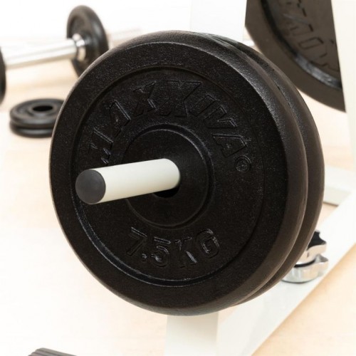 MAXXIVA Sada 4 závaží na činky celkom 30 kg, liatina, čiern