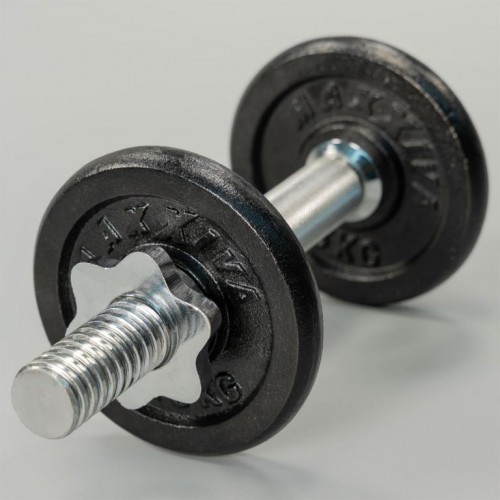 MAXXIVA Sada 8 závaží na činky celkom 10 kg, liatina, čiern