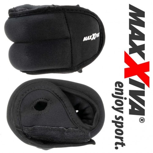 MAXXIVA sada záťažových manžiet na ruky, 2x 1,5  kg, čierna