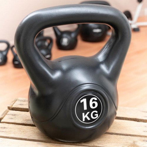 MAXXIVA Kettlebell činka, čierna, 16 kg