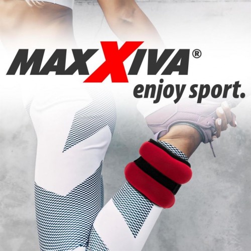 MAXXIVA záťažové manžety 2 x 1,5 kg, červené