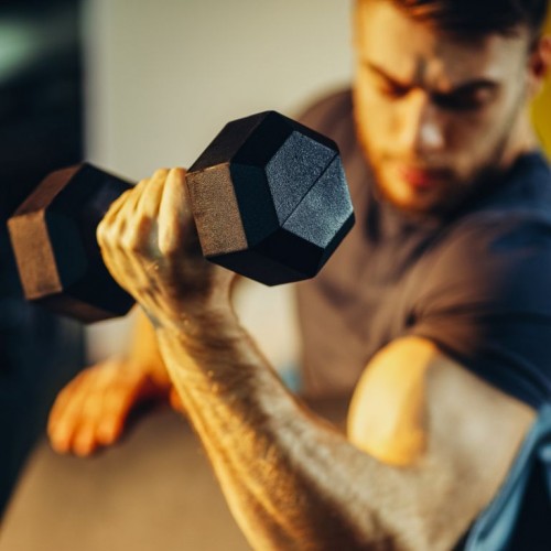 MOVIT šesťhranná gumová činka 27,5 kg, súprava 2 kusov